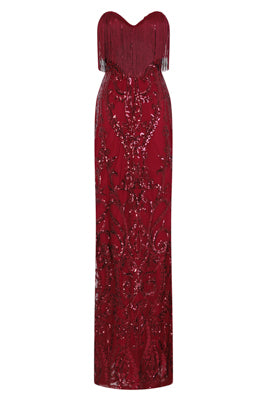 NAZZ COLLECTION RUNWAY BERRY LUXE SWEETHEART TASSEL FRINGE SEQUIN FISH –  Nazz Collection Wholesale